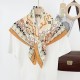 Korean cashew flower fashionable and elegant thin 90cm small square scarf for women, professional decorative scarf, dual-use shawl for outerwear Korean cashew flower fashionable and elegant thin 90cm small square scarf for women, professional decorative scarf, dual-use shawl for outerwear
