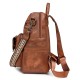 Cross-border PU women's winter new European and American retro versatile backpack, high-end two-tone tassel backpack wholesale Cross-border PU women's winter new European and American retro versatile backpack, high-end two-tone tassel backpack wholesale