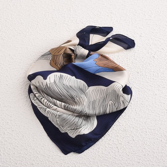New Korean-style women's silk scarf with gentle colors, floral scarf, light luxury style, 70s square scarf, wholesale for spring and autumn. New Korean-style women's silk scarf with gentle colors, floral scarf, light luxury style, 70s square scarf, wholesale for spring and autumn.