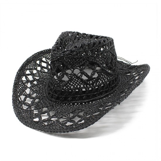Malanhua hand-woven hollow cowboy straw hat, summer sun protection hat for men and women, Western cowboy straw hat Malanhua hand-woven hollow cowboy straw hat, summer sun protection hat for men and women, Western cowboy straw hat