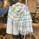 Autumn and winter hot-selling scarves for women, featuring a zigzag pattern for couples, European and American tassels, and versatile, thickened student-friendly scarves.