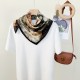 Korean Spring and Autumn New Fashion Personalized Print Square Scarf, Luxury Women's Fashionable and Elegant Thin 68cm Square Scarf Korean Spring and Autumn New Fashion Personalized Print Square Scarf, Luxury Women's Fashionable and Elegant Thin 68cm Square Scarf