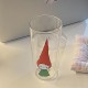 Christmas red hat, overalls, funny lamb keychain
