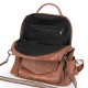 Cross-border PU women's winter new European and American retro versatile backpack, high-end two-tone tassel backpack wholesale Cross-border PU women's winter new European and American retro versatile backpack, high-end two-tone tassel backpack wholesale
