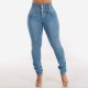 European and American cross-border stretch high-waisted button-down jeans for women, 2025 spring, slimming, hip-lifting skinny jeans European and American cross-border stretch high-waisted button-down jeans for women, 2025 spring, slimming, hip-lifting skinny jeans