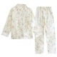 2025 spring new pure cotton gauze pajamas, women's loungewear set, long-sleeved, thin crepe, summer cotton 2025 spring new pure cotton gauze pajamas, women's loungewear set, long-sleeved, thin crepe, summer cotton