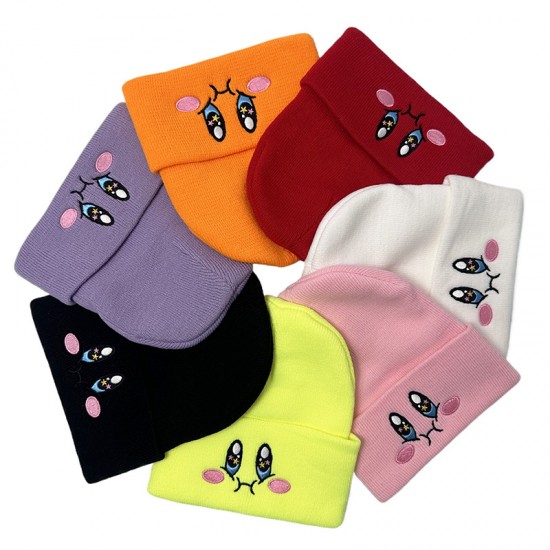 European and American male and female students, autumn and winter, cute Kirby knitted hats for women, outdoor pullovers, warm wool hats with cartoon characters. European and American male and female students, autumn and winter, cute Kirby knitted hats for women, outdoor pullovers, warm wool hats with cartoon characters.
