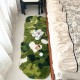 Irregular moss green carpet, living room coffee table rug, bedroom floor mats, thickened plush bedside rugs, bathroom absorbent mats Irregular moss green carpet, living room coffee table rug, bedroom floor mats, thickened plush bedside rugs, bathroom absorbent mats