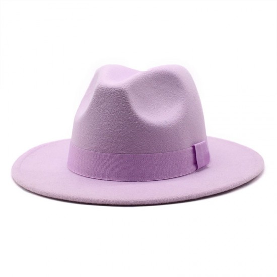New autumn and winter wide-brim hats for men and women, Korean-style fashionable woolen jazz hat, British-style topper CMN047 New autumn and winter wide-brim hats for men and women, Korean-style fashionable woolen jazz hat, British-style topper CMN047