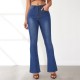 Amazon Cross-Border European and American High-Waisted Slimming Flared Jeans: 2025 Spring New Elegant Style Pants Amazon Cross-Border European and American High-Waisted Slimming Flared Jeans: 2025 Spring New Elegant Style Pants