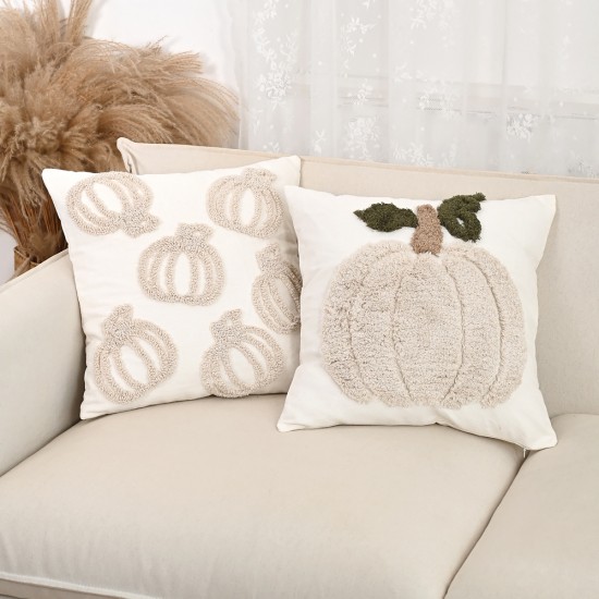 Cross-border Nordic ins loop pile tufted 3D pumpkin embroidered pillowcase, Halloween home sofa decoration pillowcase Cross-border Nordic ins loop pile tufted 3D pumpkin embroidered pillowcase, Halloween home sofa decoration pillowcase