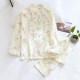 2025 spring new pure cotton gauze pajamas, women's loungewear set, long-sleeved, thin crepe, summer cotton 2025 spring new pure cotton gauze pajamas, women's loungewear set, long-sleeved, thin crepe, summer cotton