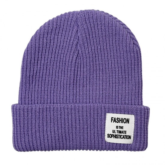 Cross-border foreign trade small cloth label beanie, fashionable European and American knitted hat, autumn and winter warm beanie for men and women.