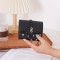New Lovebu women's wallet, short, small, clear. New printed folding zipper and clasp multifunctional card and coin purse