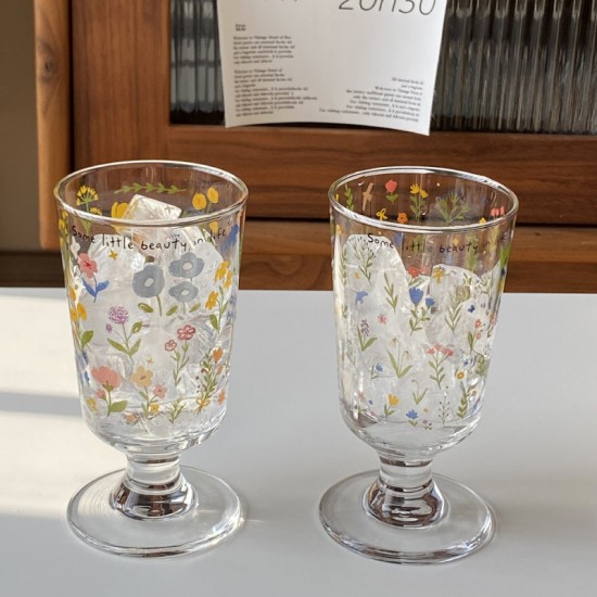 Free as a bird ~ Luxury niche INS glass, simple bird coffee cup, heat-resistant water cup