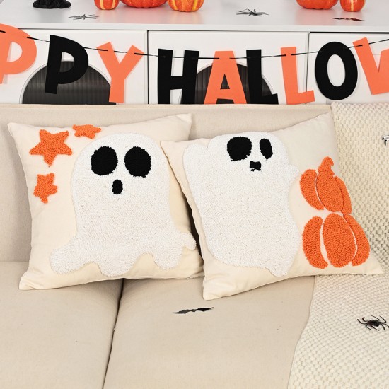 Cross-border Nordic ins botanical and floral chenille jacquard pillowcase, light luxury cushion, living room sofa decorative pillow