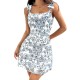 2025 Summer New Women's Midi Skirt Elegant and sophisticated retro blue and white porcelain adjustable vest dress 2025 Summer New Women's Midi Skirt Elegant and sophisticated retro blue and white porcelain adjustable vest dress