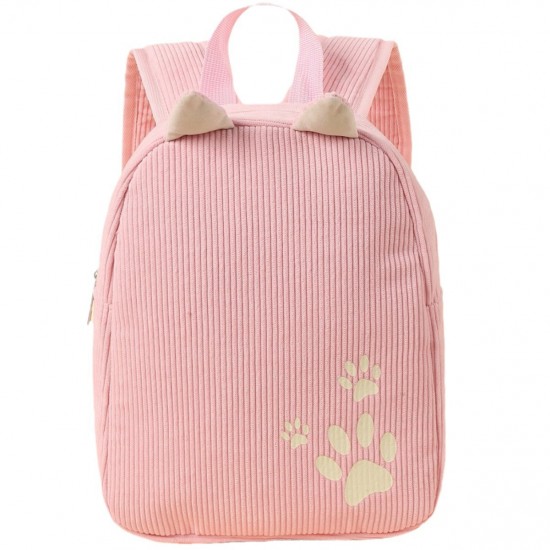 Cross-border hot-selling kindergarten school backpack, children's multi-color corduroy, new solid color, cute baby bag