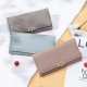 Prettyzys/Pretty's new women's long wallet, a stylish, foldable, PU, ​​small, and fresh clutch.