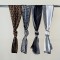 New Japanese and Korean summer simple houndstooth print small long scarves, multifunctional, fashionable decorative scarves, imitation silk ribbons.