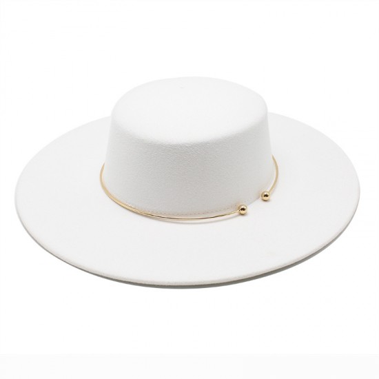 2021 autumn and winter new cross-border thickened men's and women's hat 10cm wide-brim wool felt flat-top hat 2021 autumn and winter new cross-border thickened men's and women's hat 10cm wide-brim wool felt flat-top hat