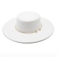 2021 autumn and winter new cross-border thickened men's and women's hat 10cm wide-brim wool felt flat-top hat 2021 autumn and winter new cross-border thickened men's and women's hat 10cm wide-brim wool felt flat-top hat