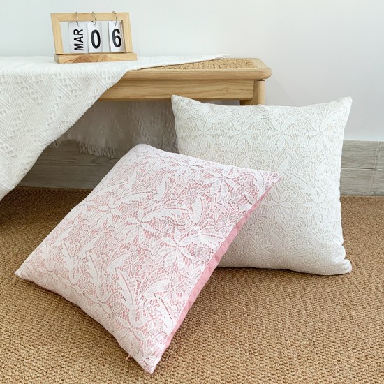 Cross-border Nordic INDS Dutch velvet printed pillow covers with vintage ruffled hem for living room sofa decorations.